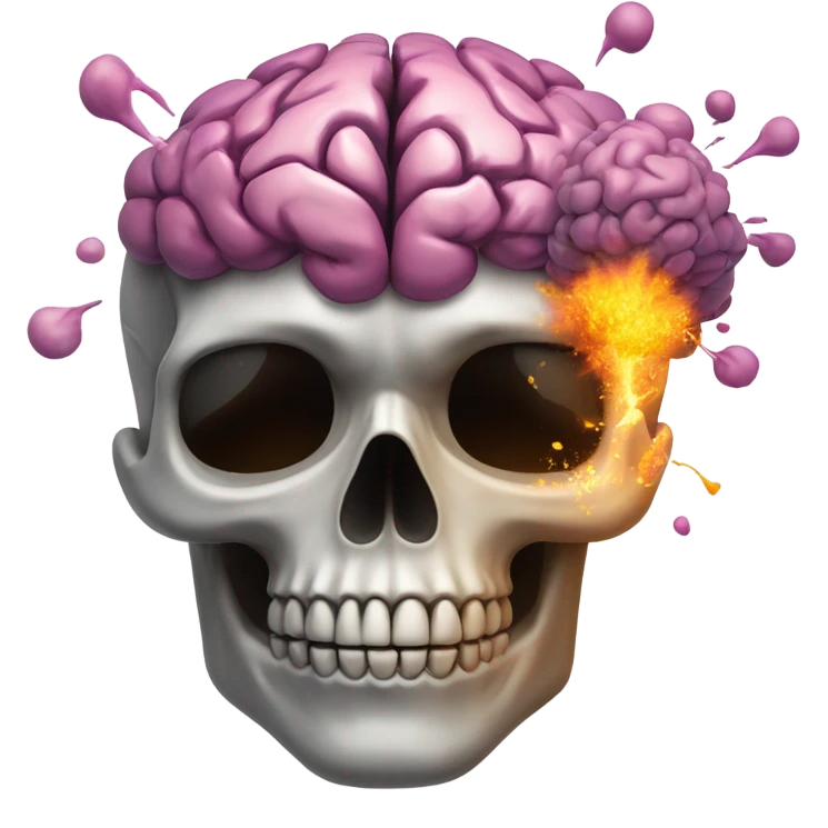 Mix the skull emoji and the mind blown emoji together  emoji