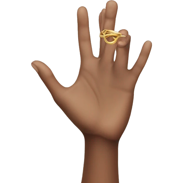 hand with ring emoji
