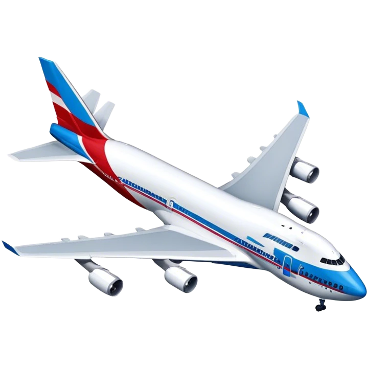 Boeing 747 - Boeing (Model Year: 2020) (Iconic colour: White with red and blue) emoji