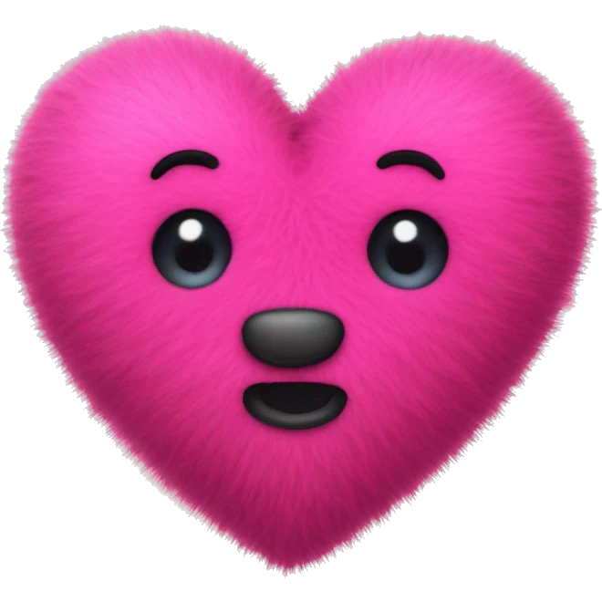 fuzzy heart emoji