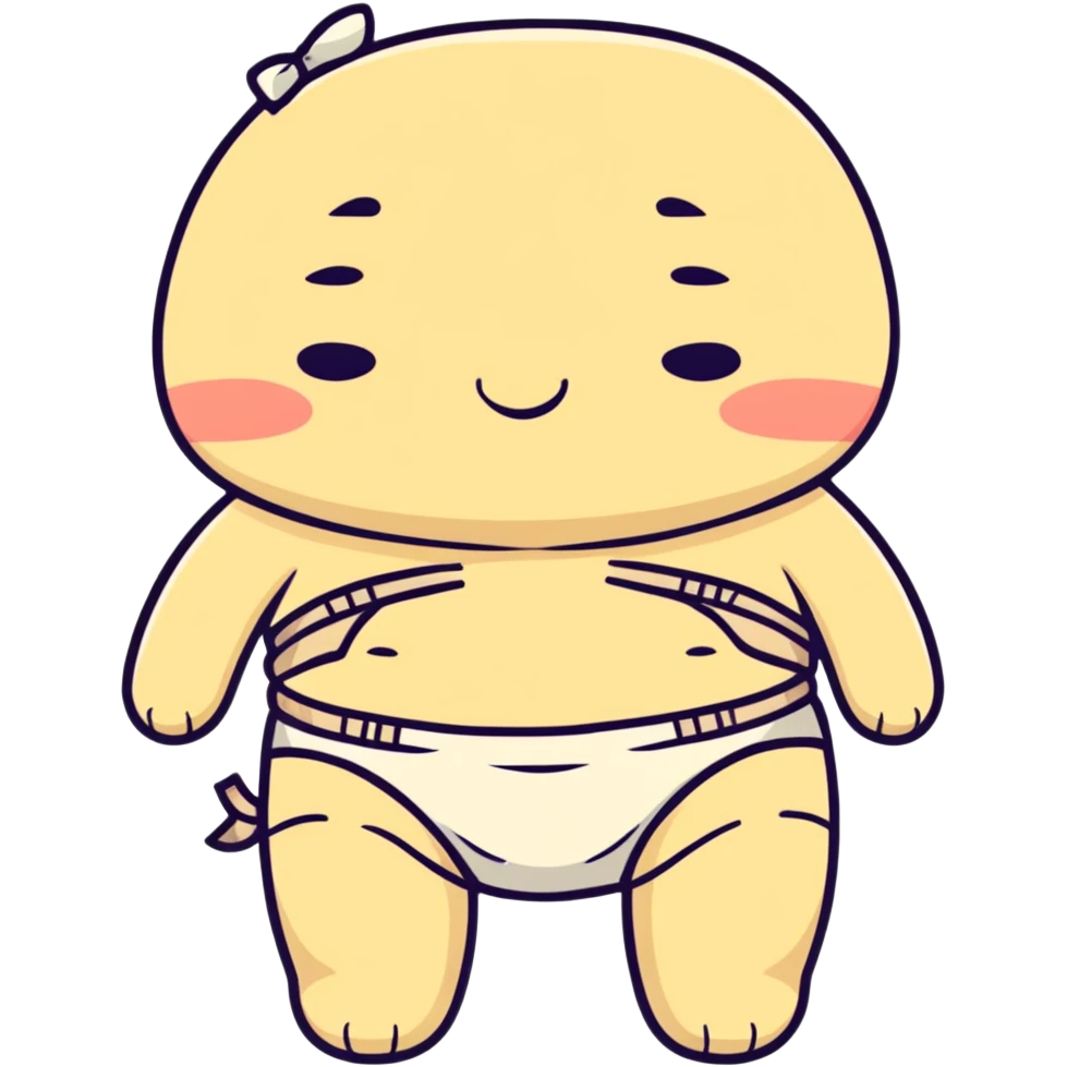 A cute cartoon stomach being repaired with a bandage and healing emoji