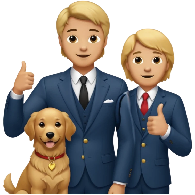 rich guy thumbs up on a dog emoji