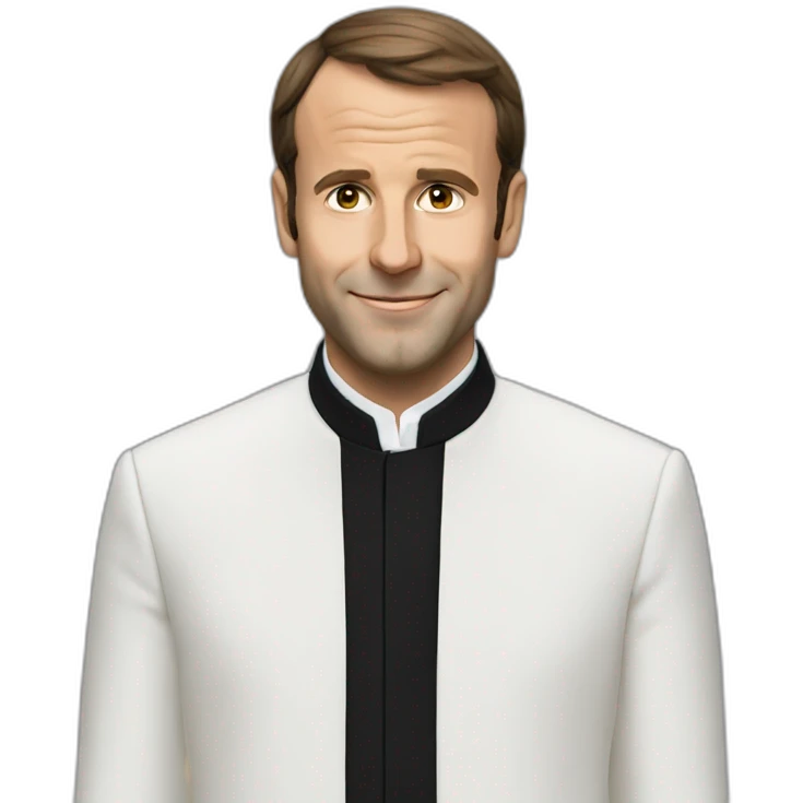 Macron wearing a qamis emoji