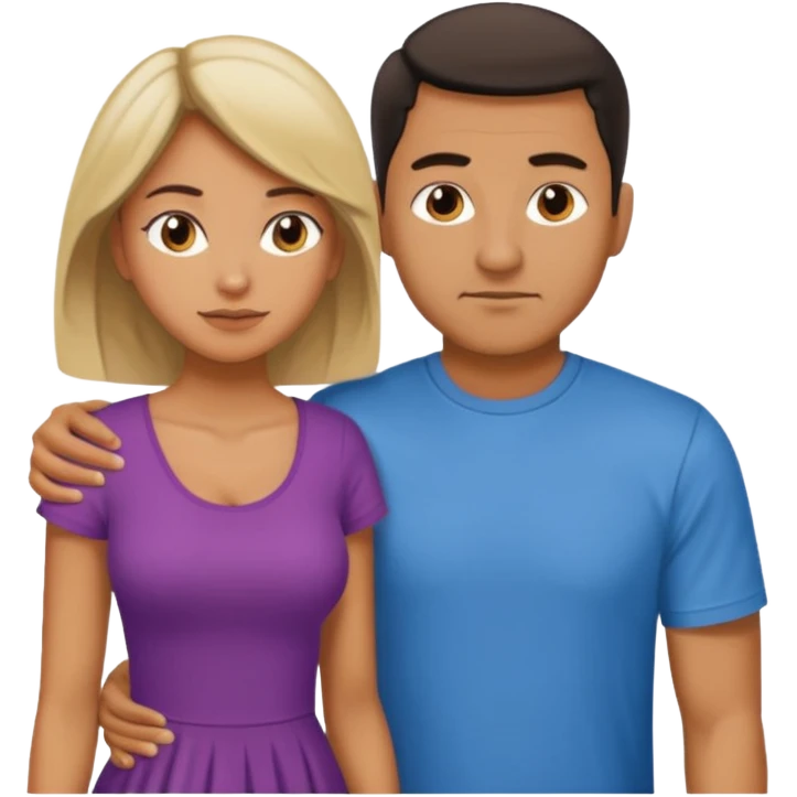 A women being bent over behind a Latino man emoji