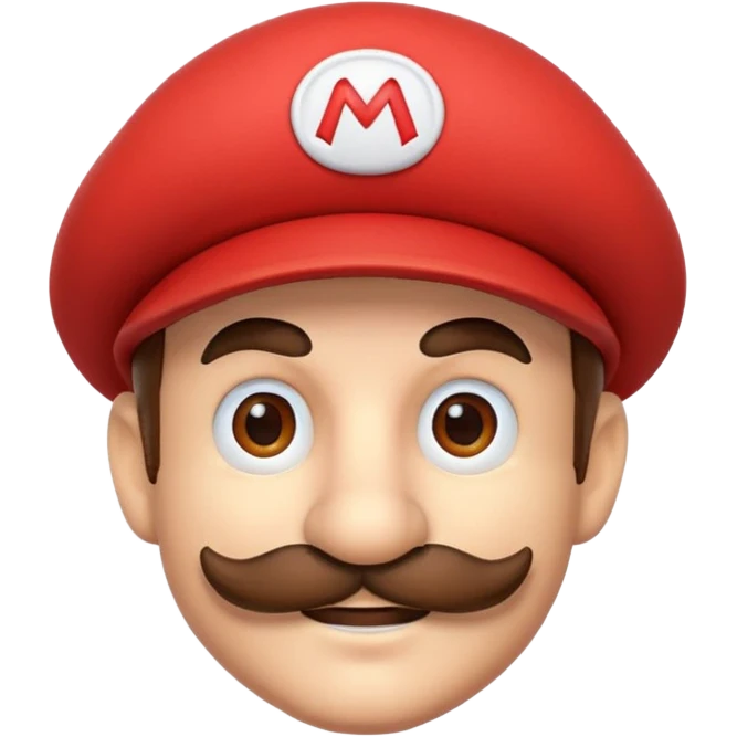 Mario wearing a hat emoji
