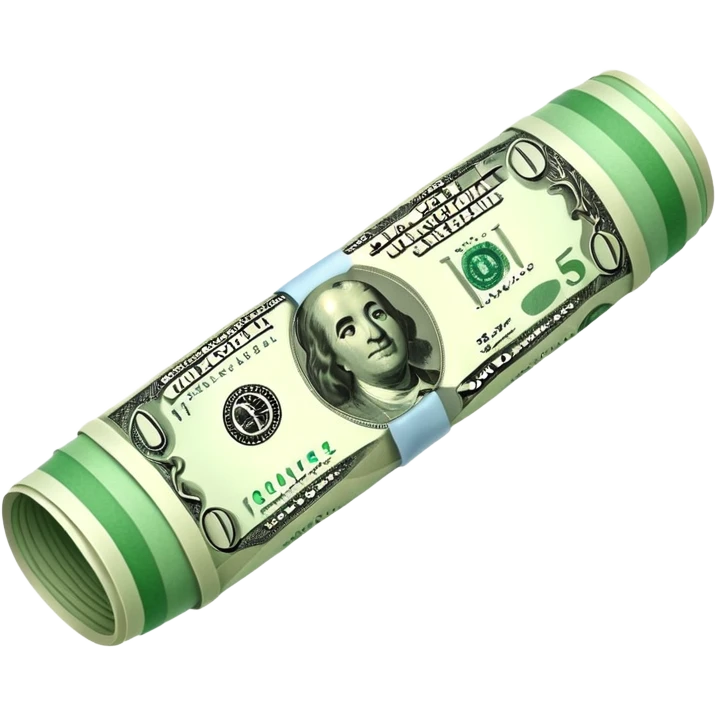 Money that is like a tube One dollar emoji