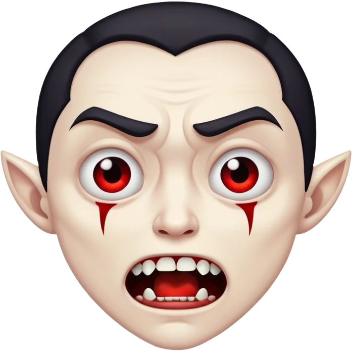 Crying vampire emoji