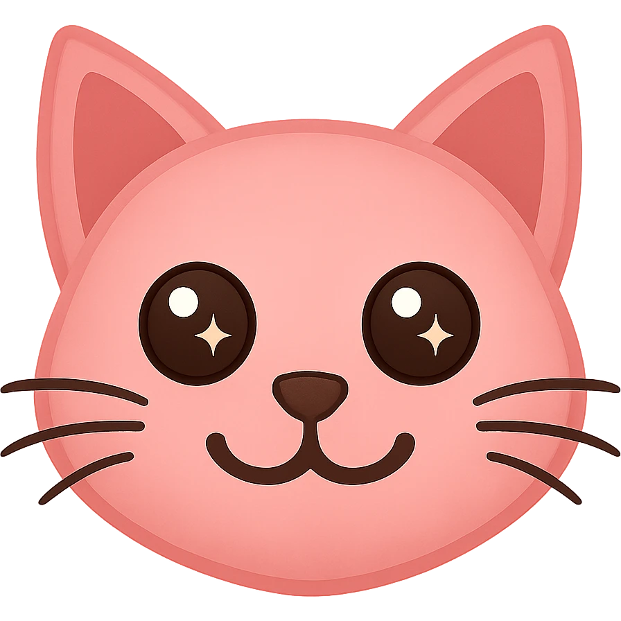 pink cat emoji, playful and friendly emoji
