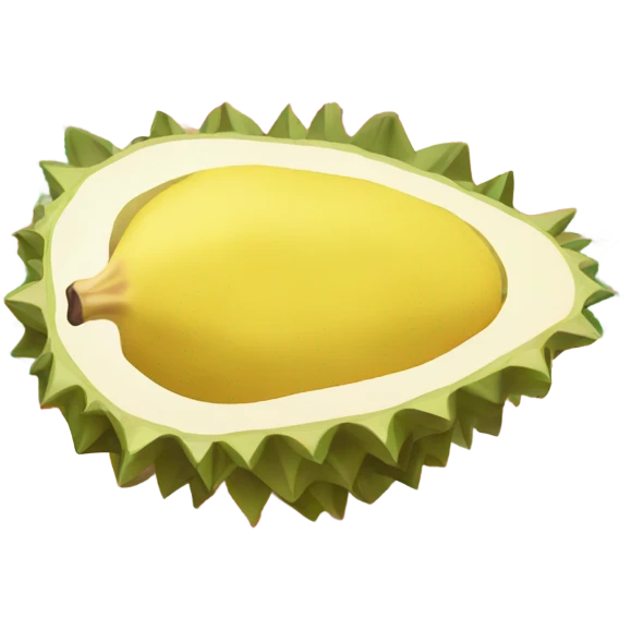 Durian on picnic blanket emoji