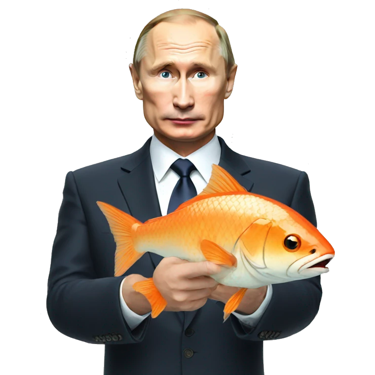 Putin and fish emoji
