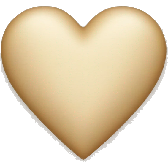 Beige heart emoji