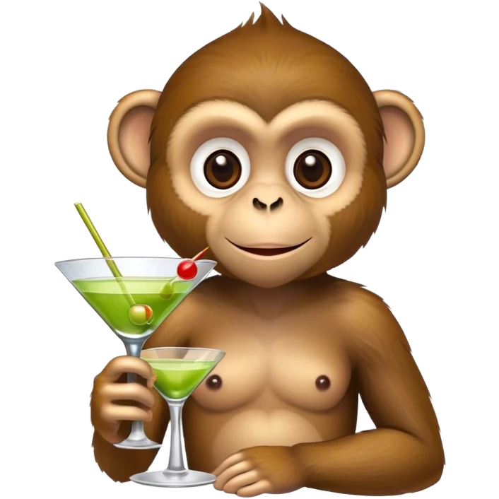 Monkey with a martini emoji