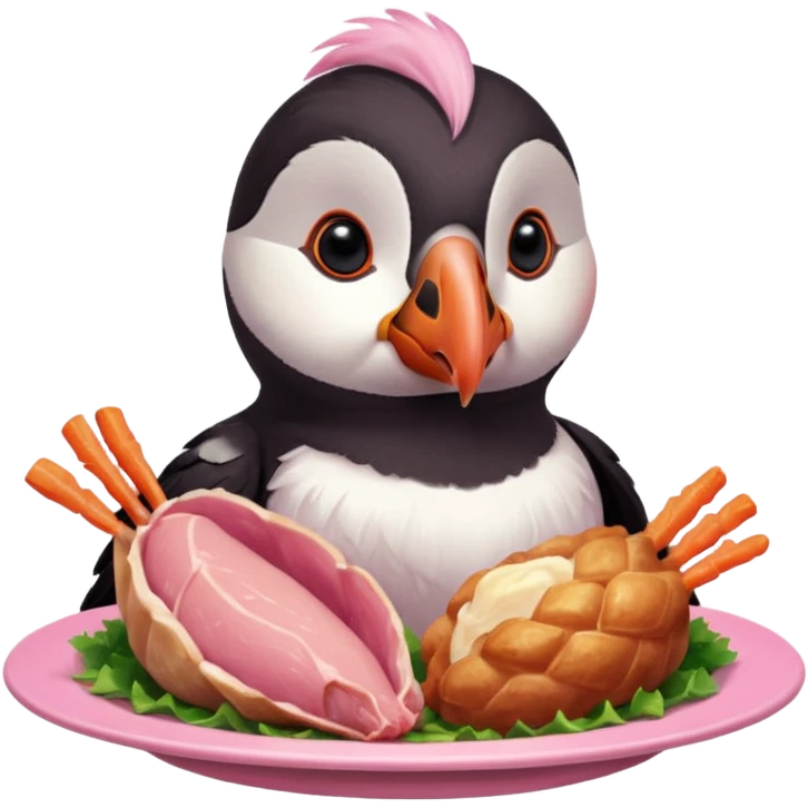 pink puffin pink roast dinner emoji