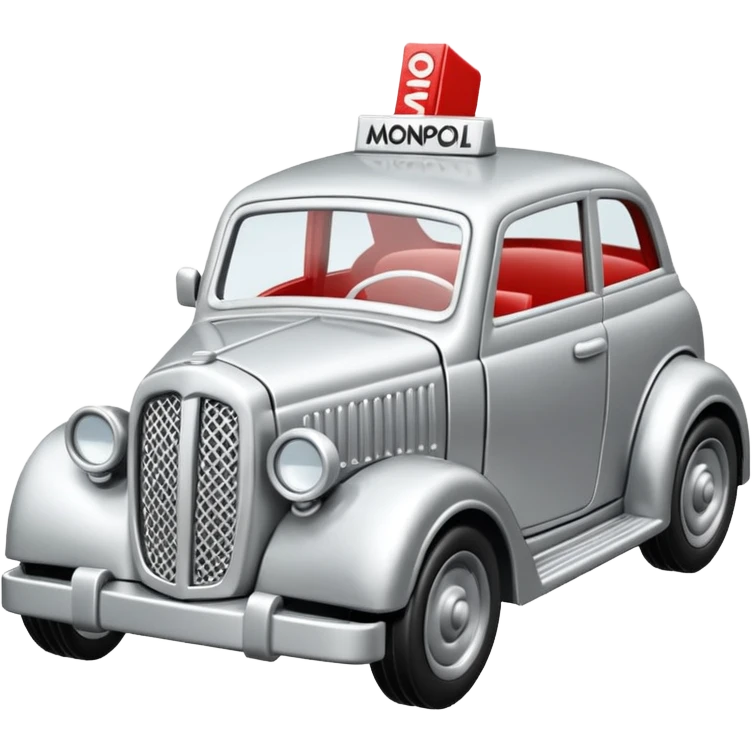 metal car toy in monopoly emoji