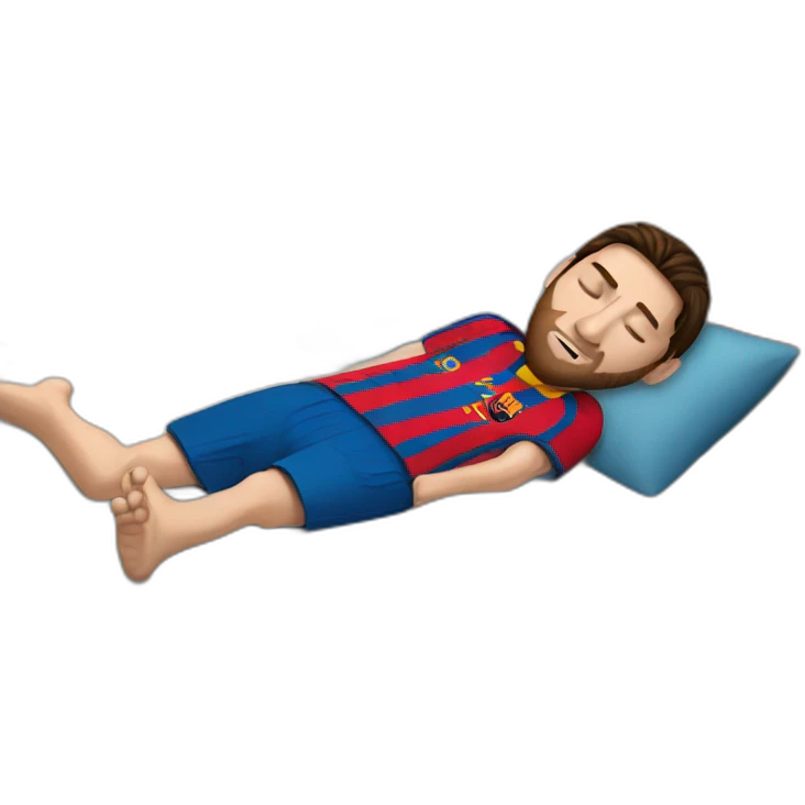 Messi sleeping emoji