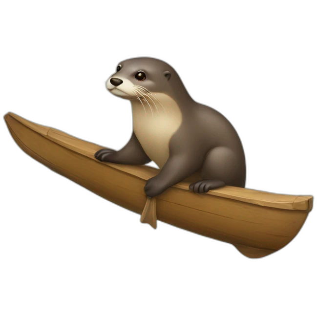 Loutre avec une palourde emoji