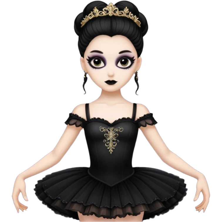 A pretty and beautiful gothic ballet emoji emoji