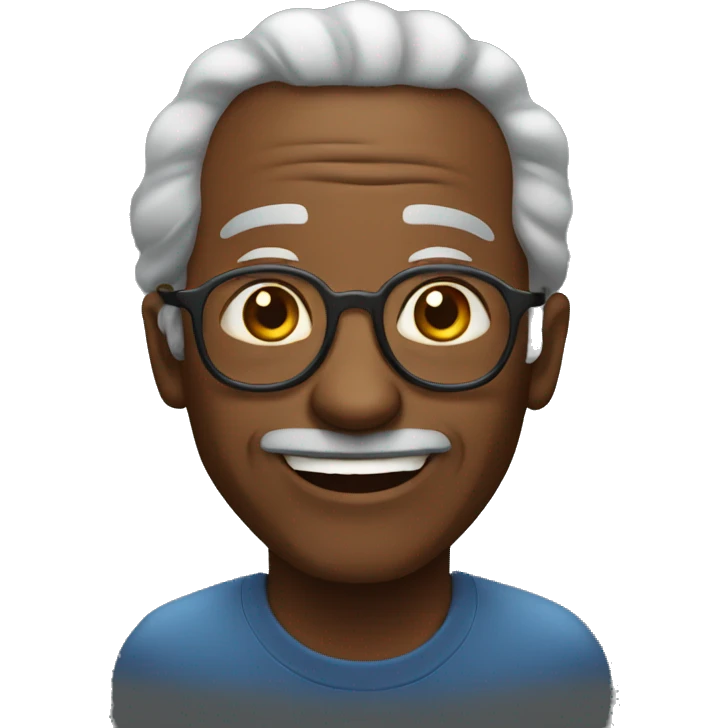 Old black man happy emoji