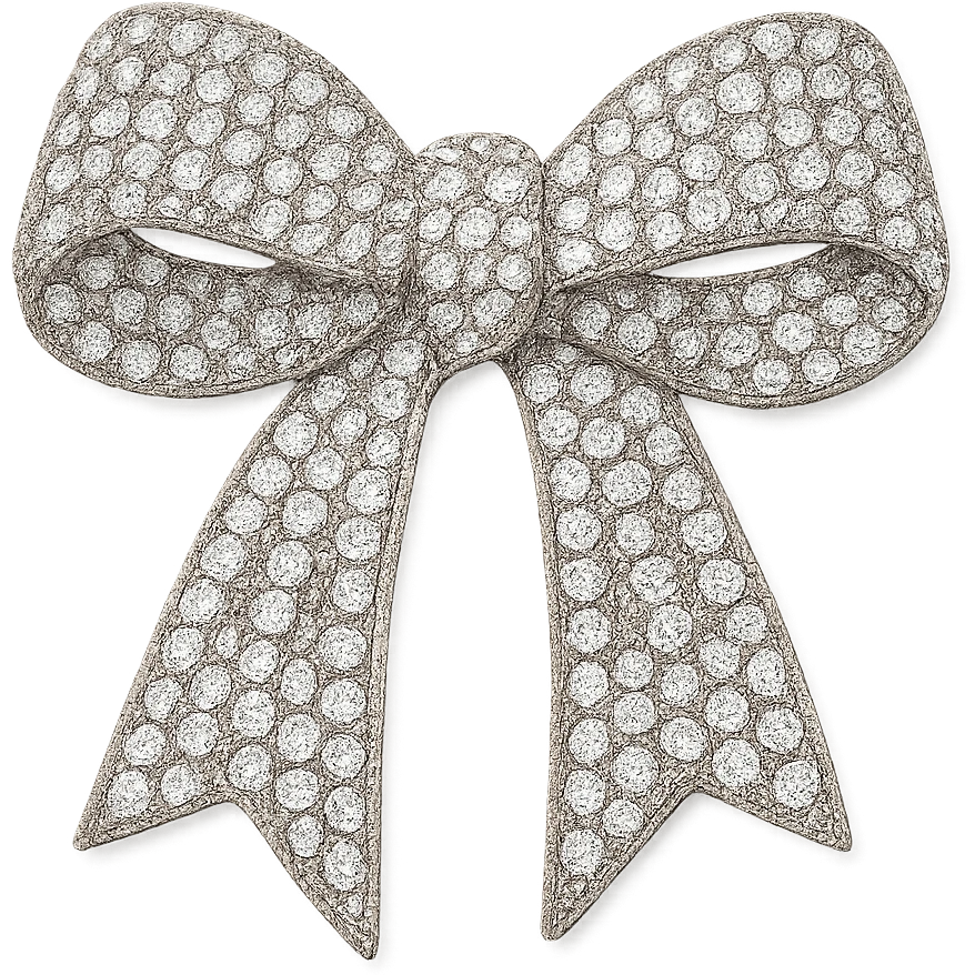 Rhinestone bow , remove background emoji