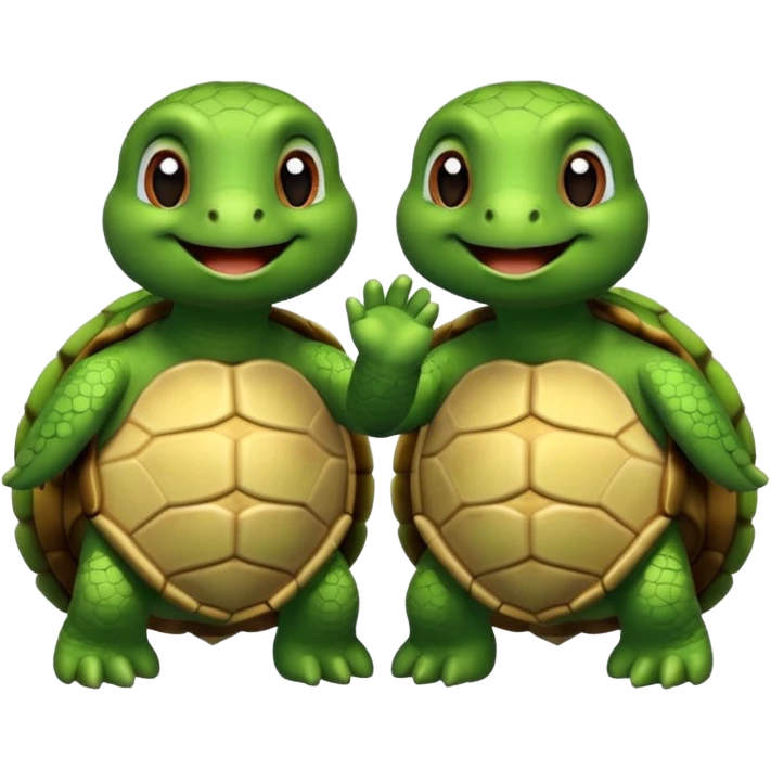 Turtle best friends having a conversation  emoji