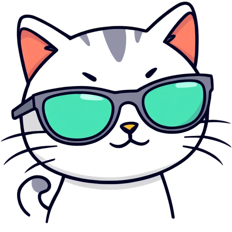 Cat with sunglasses emoji