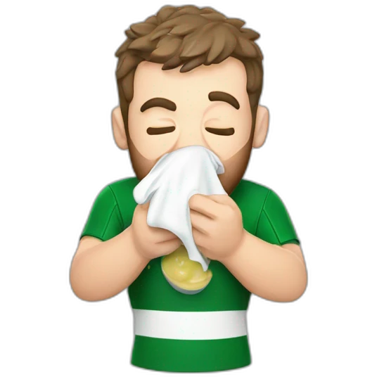 Hungover vomiting irish rugby player emoji
