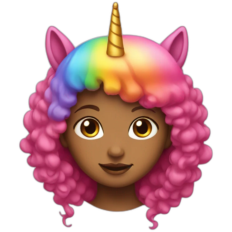 Girl-with-raibow-unicorn-hat emoji