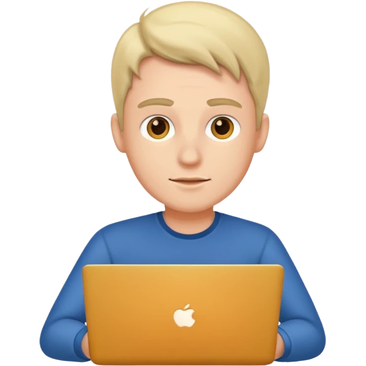 man work to laptop emoji