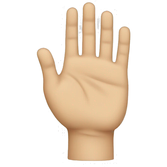 stop hand emoji