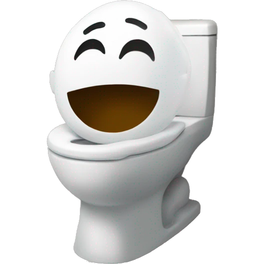 a person in a toilet thats smiling with his head out the toilet emoji