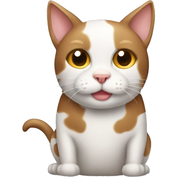 A cat with a cow body emoji
