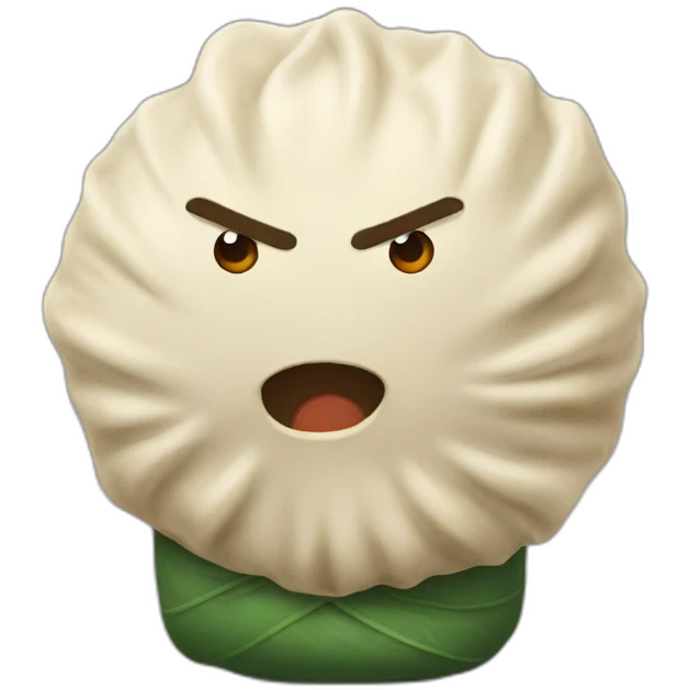 Dumpling angry emoji