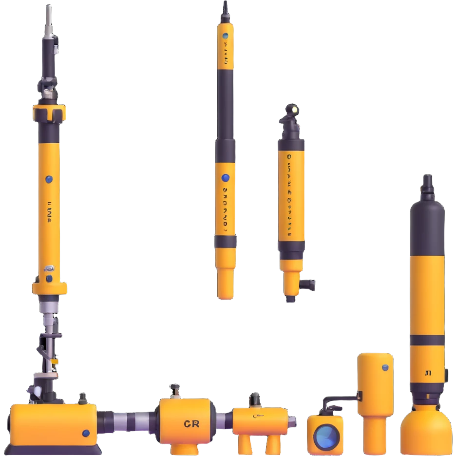 Collection of marine geology equipment including gravity corers, CTD sensors, and multi-beam sonar devices emoji