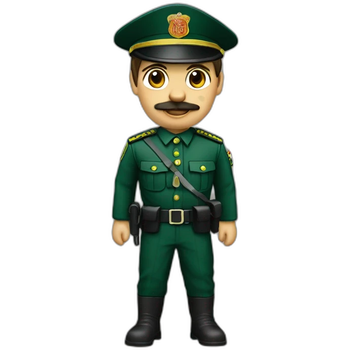Guardia civil cuadrandose  emoji