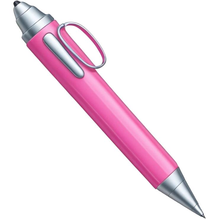 chunky pink pen emoji