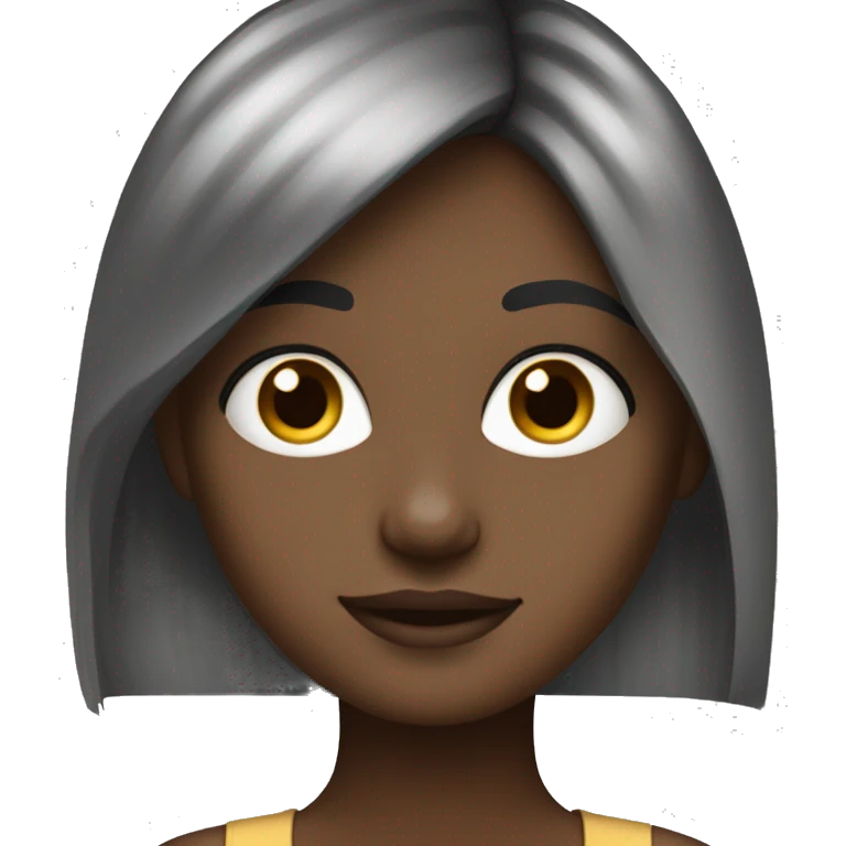 girl with straight hair curtain bang hair cut haircolour is black and complexion is fair in colour using hp laptop emoji