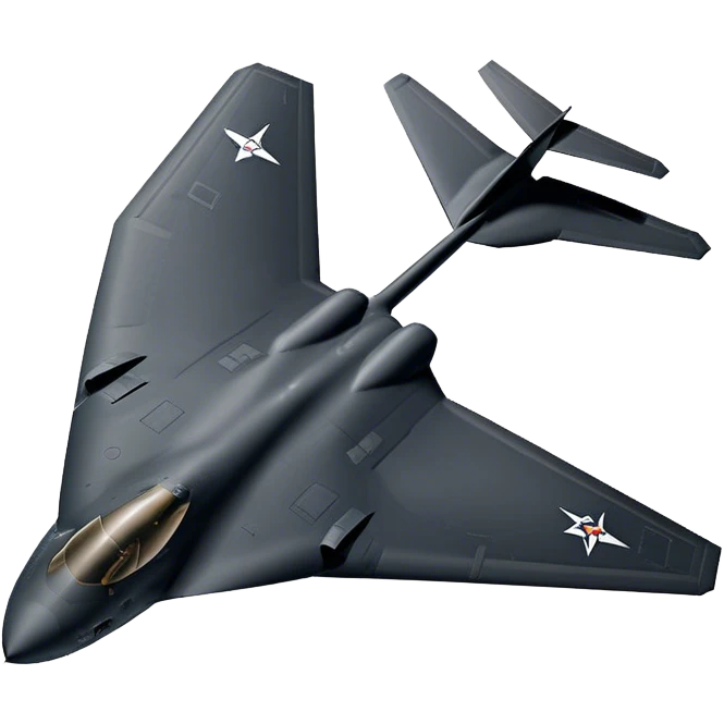 Military Bomber - B-2 Spirit - Northrop Grumman (Model Year: 2021) (Iconic colour: Stealth black) emoji