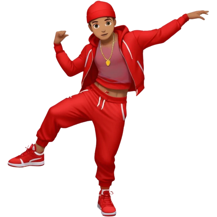 a man streetdancer with red outfit emoji