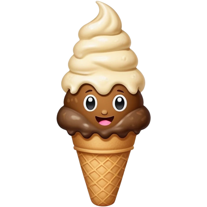 Poop on a cone emoji