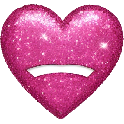 Cœur avec paillettes rose  emoji