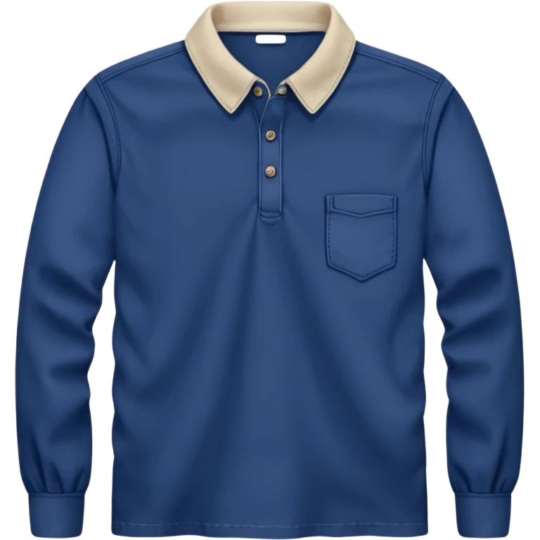 dark blue long sleeve collared top  emoji