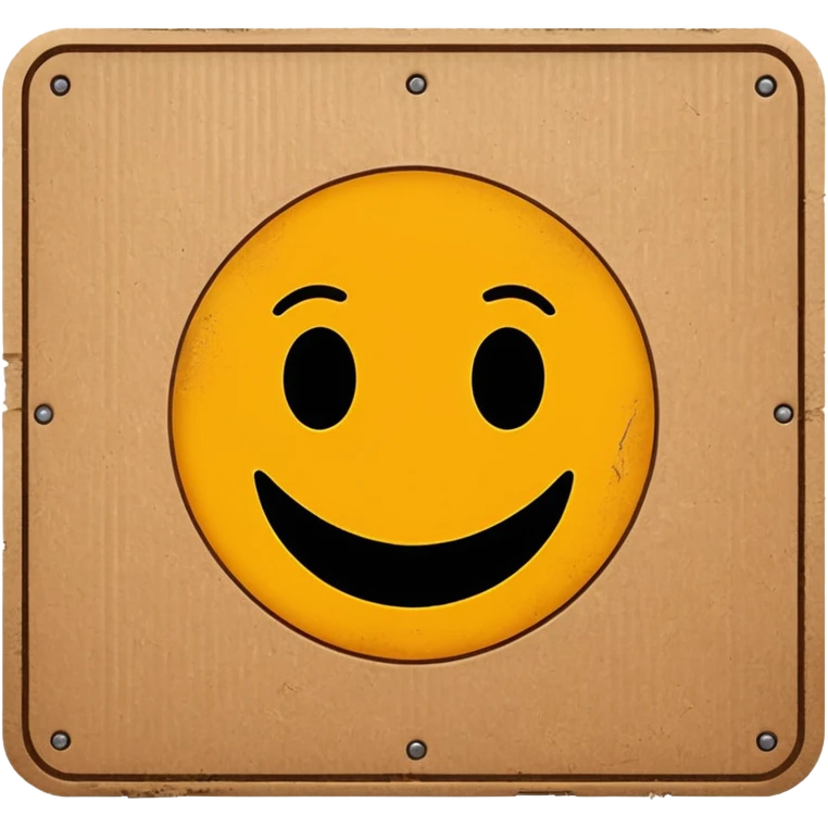 cardboard sign icon, rectangle text on it emoji