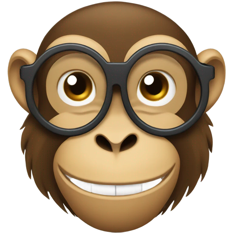 The classic Monkey with the glasses from the cool emoji emoji