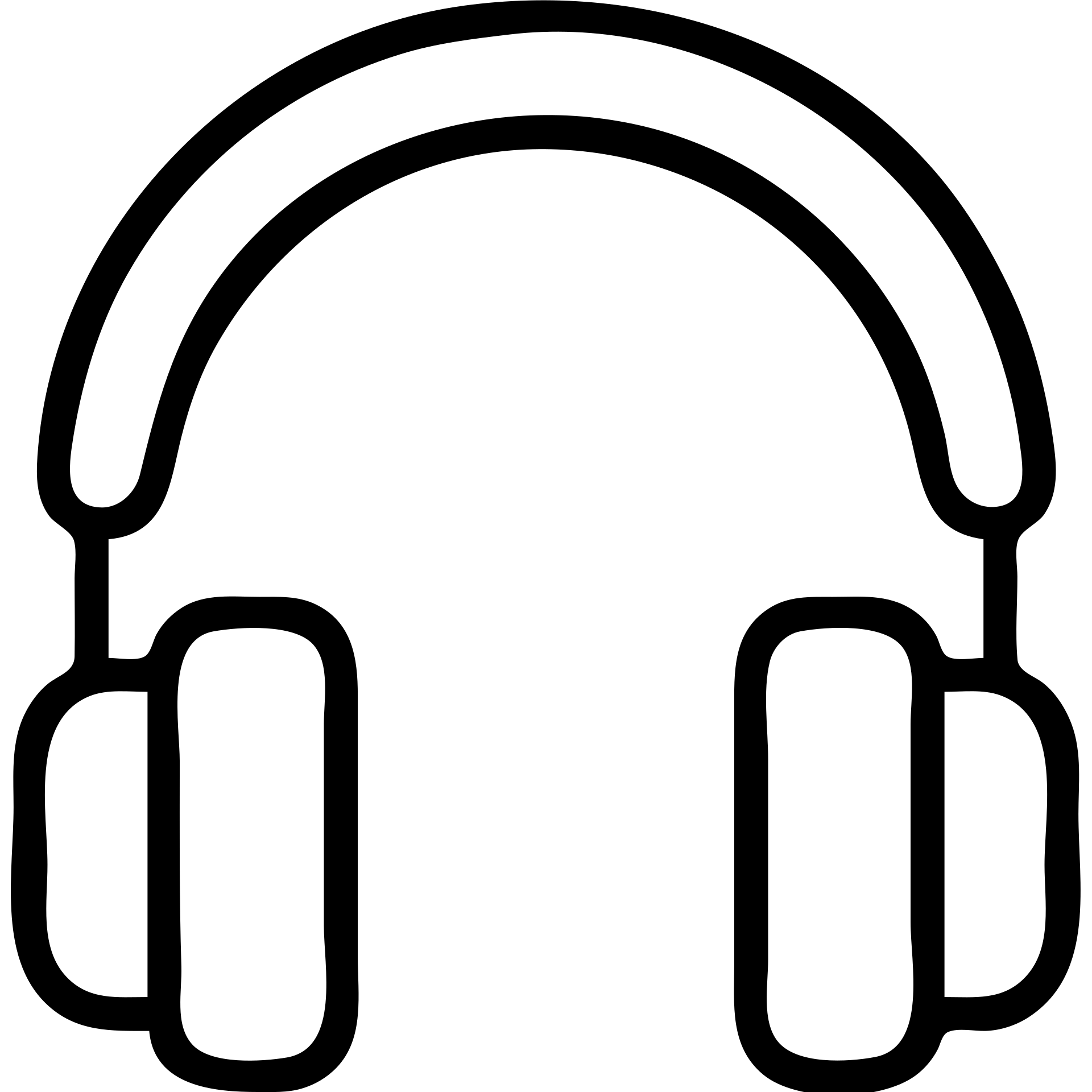 brown headphones, outlined icon style, minimal and modern emoji