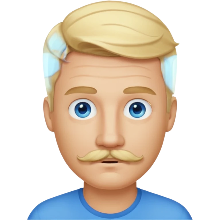 Blonde man with blue eyes and blonde mustache  emoji