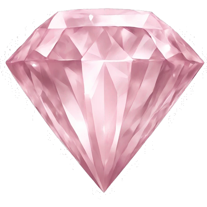 Light pink diamond crystal clear emoji