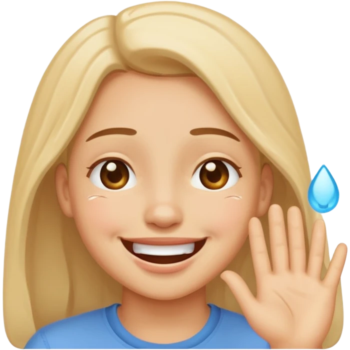 hiding tears with laughter emoji