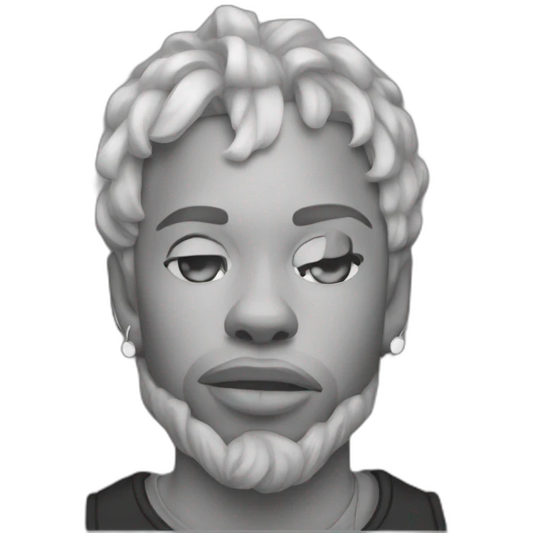 Cat black and white rappers emoji