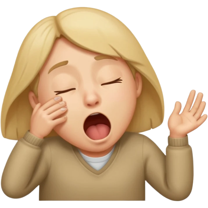 yawning sleepy character emoji