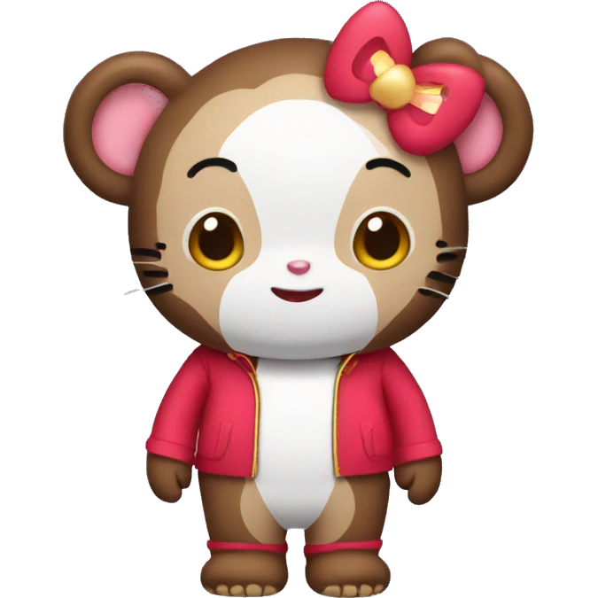 hello kitty in a monkey suit emoji